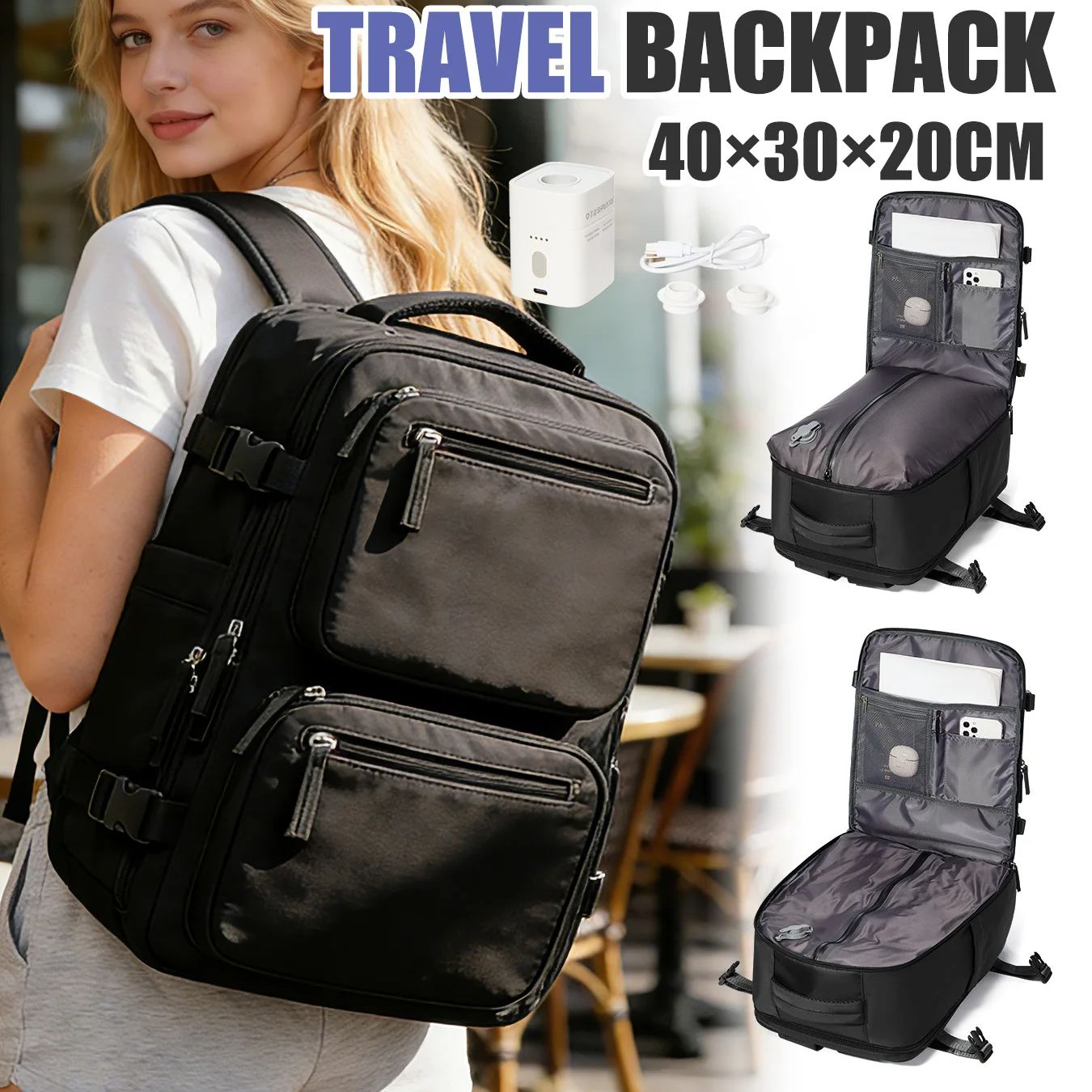 Drone Backpack - Ransel Wanita Ransel Vakum dengan Pompa