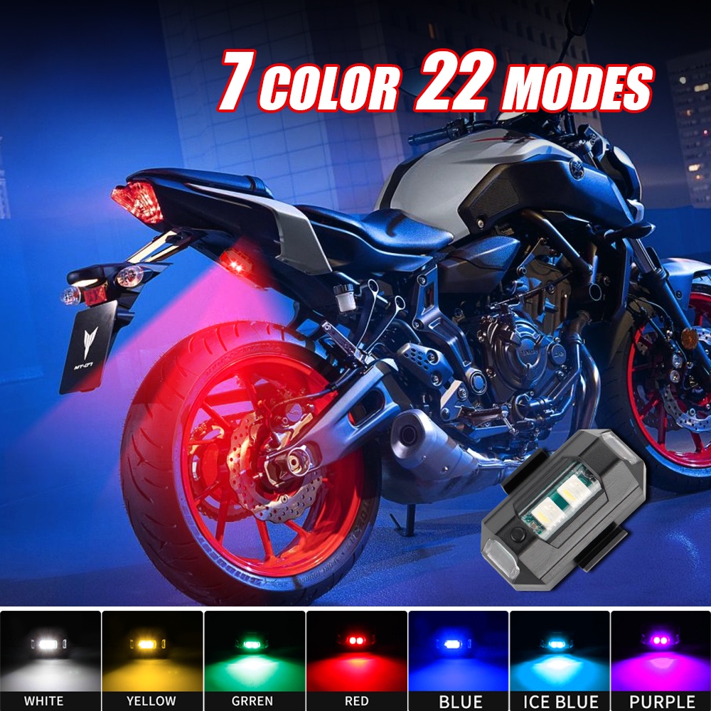 Lampu LED sepeda motor, 1 buah - Drone Strobe Light ulasan dan harga