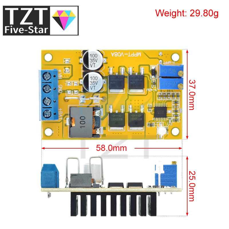 TZT 5A MPPT Pengendali Regulat - Drone Solar Charger ulasan dan harga
